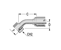 45° BSP O-Ring Female Swivel 60° Cone