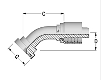 45° O-Ring Flange SAE J518 Code 61