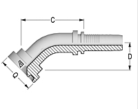 45T O-Ring Flange SAE J518 Code 61