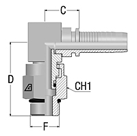 90T Compact SAE Male Swivel O-Ring Boss