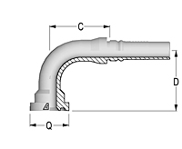 90T O-Ring Flange SAE J518 Code 62 Interlock