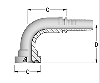 90T O-Ring Flange SAE J518 Code 62