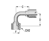 90° ORFS Female - ISO 12151-1