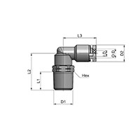 DOT-BRME90S Series 90º Swivel Male Elbow Fittings - 2