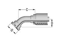 Code 61 Flange 45 Degree