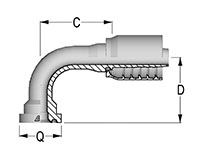 Code 61 Flange 90 Degree