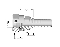 Two-Piece Fittings, Standard Inserts, International End Configurations - JIS Female Swivel 30º Seat - B 8363 Type F - A Series (H1223812)