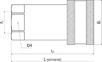 Secondary Image - ISO B Female Coupler with Female Thread