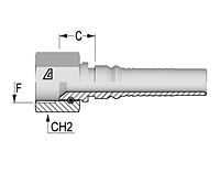 Two-Piece Fittings, Interlock Inserts, US End Configurations - JIC Swivel Female 37º Seat Interlock - X Series