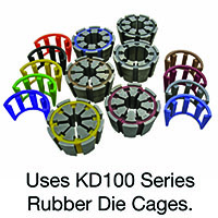 Uses KD100 Series Rubber Die Cages (KD165)