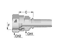 Two-Piece Fittings, Standard Inserts, International End Configurations - Komatsu Female - A Series