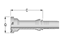 Two-Piece Fittings, Standard Inserts, International End Configurations - Komatsu Straight O-Ring Flange - A Series