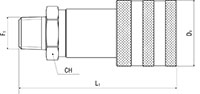 Secondary Image - 10,000 PSI Industry Standard Female Coupler with Male Thread