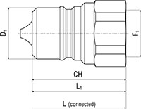 Secondary Image - ISO A Male Coupler with Female Thread