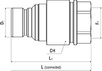 Secondary Image - ISO 16028 Flat Face Male Coupler with Female Thread