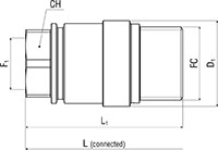 Secondary Image - Screw Coupling Flat Face QK Female Coupler with Female Thread