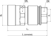 Secondary Image - Screw Coupling Flat Face QK Male Coupler with Female Thread