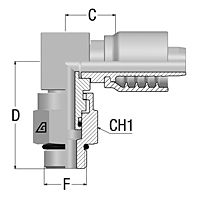 SAE Male 90° Compact Swivel O-Ring Boss