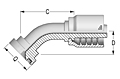 45° Flange SAE 3000 PSI J518 Code 61