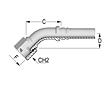 Two-Piece Fittings, Interlock Inserts, US End Configurations - 45º JIC Swivel Female 37º Seat Interlock - X Series