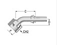 45T ORFS Female Swivel