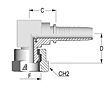 90T BSP Compact Female Elbow 60T Cone