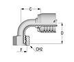 90° BSP O-Ring Female Swivel 60° Cone