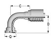 90° Flange 6000 PSI SAE J518 Code 62 One-Piece