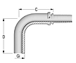 90T Metric Bent Tube Standpipe DIN 2353