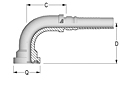 90T O-Ring Flange SAE J518 Code 61 Interlock