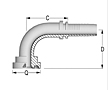 90T O-Ring Flange SAE J518 Code 61