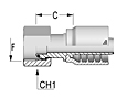 BSPP Female 60T Cone with O-Ring