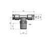 DOT-BRMRTS Series Swivel Male Run Tee Fittings - 2