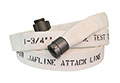 Jafline® 25 ft Available Lengths, 1 1/2 in. Size, and NST Coupling Type White Double-Jacket Fire Hose with Polyurethane Lining