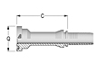 Two-Piece Fittings, Standard Inserts, International End Configurations - Komatsu Straight O-Ring Flange - A Series