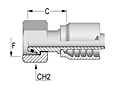 Metric Female 24T Cone with O-Ring Heavy DIN 3865