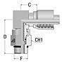 SAE Male 90° Compact Swivel O-Ring Boss