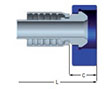 Secondary Image - Male Hammer Union Fig. 1502 Integral Fitting with Lug Nut