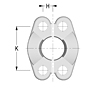 Split Flange Clamps SAE J518 Code 61 3000 PSI (2 Halves/Pieces per 1 Part)