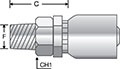 Primary Image - Stainless Steel One-Piece Fittings - NPTF Male 60° Seat