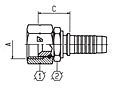 Item Image - JIS Female Swivel 30&#176; Seat - B 8363 Type F.